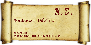 Moskoczi Dóra névjegykártya