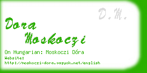 dora moskoczi business card