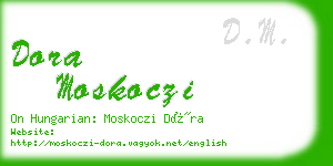 dora moskoczi business card